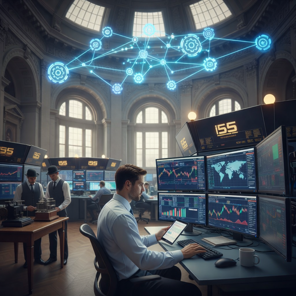 Perkembangan pasar saham dari era klasik hingga sistem perdagangan digital modern.